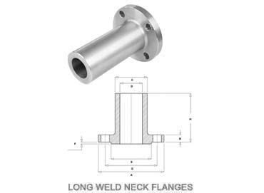 ASTM A182 F304长焊接颈法兰