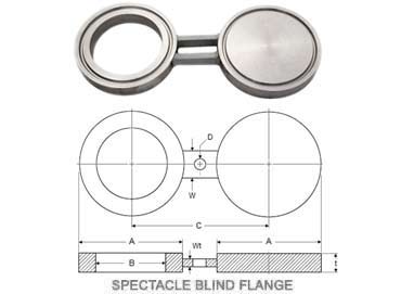 ASME SB 564合金C276眼镜盲法兰